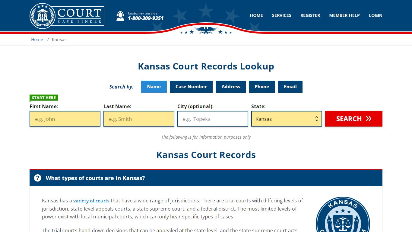 Kansas Court Records Lookup - KS Court Case Search